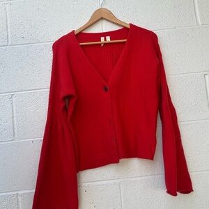 Anthropologie Bold Red Women's Cardigan
